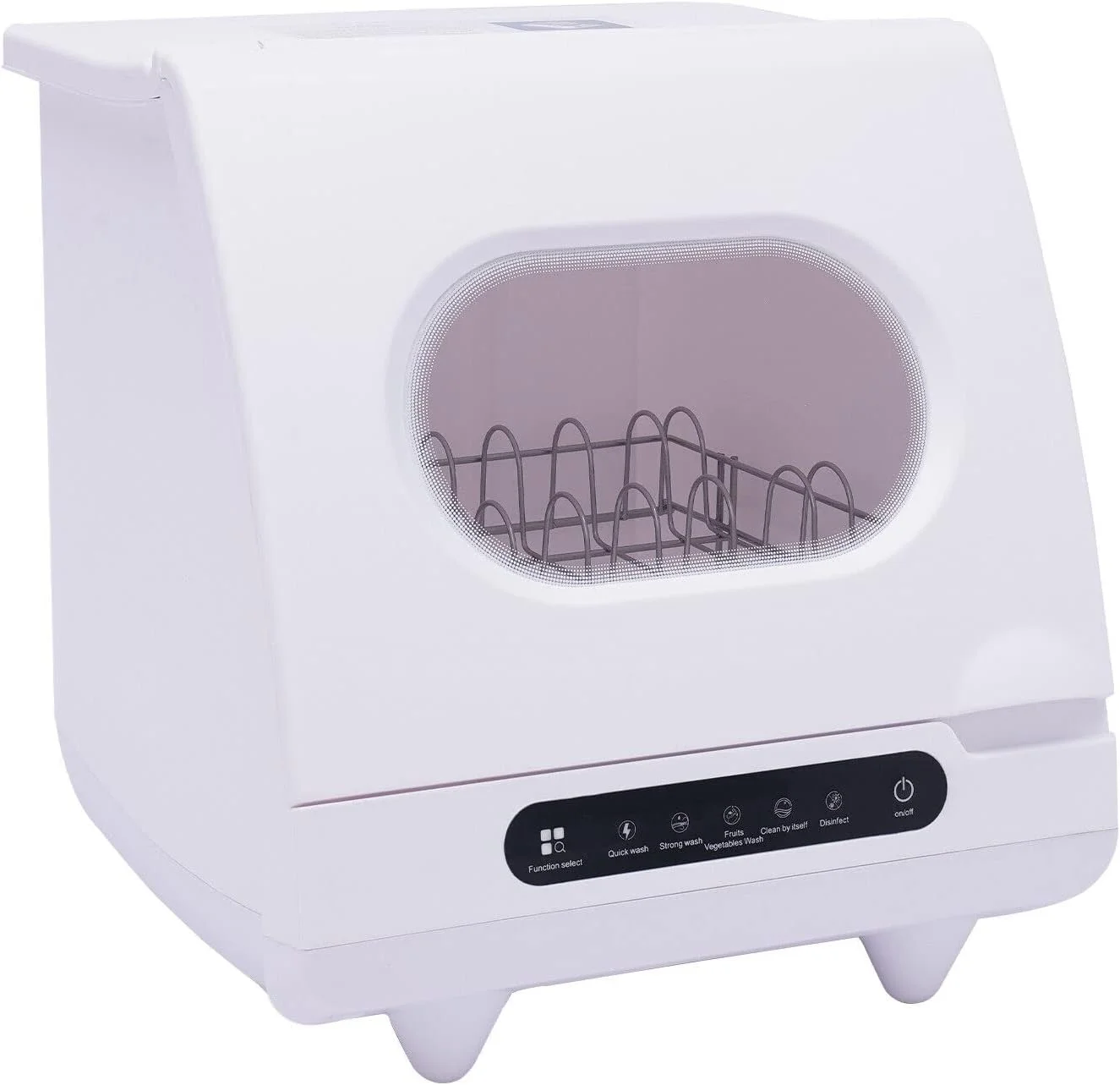 Portable Countertop Dishwasher,Compact Dishwasher With 5-Liter Built-in Water Tank,5 Programs, 360�� Dual Spray