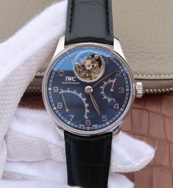 Replica IWC AZ Portuguese Tourbillon IW5046 Blue Dial - Top club