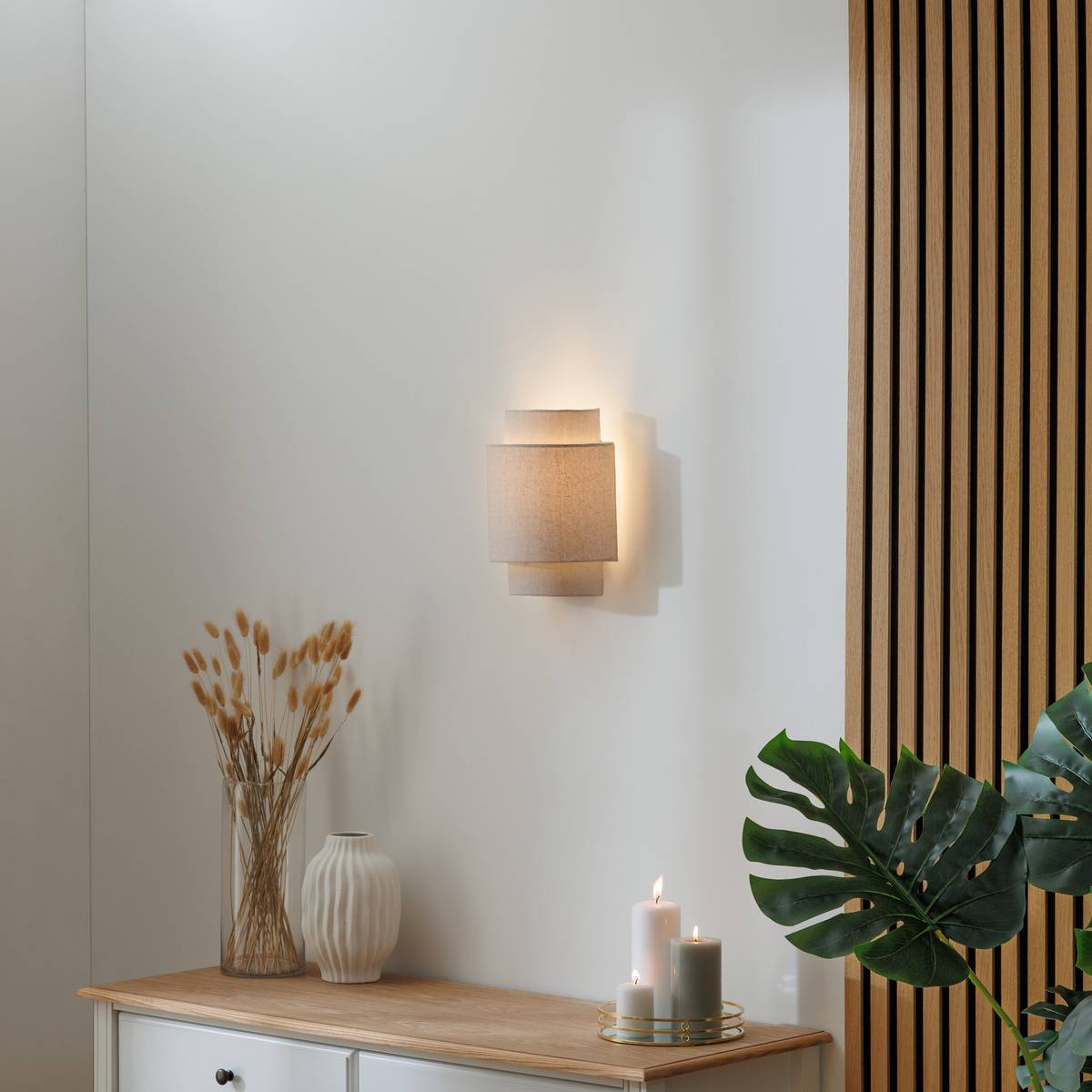 Wall lamp "Nahel" Beige, 20x13 cm