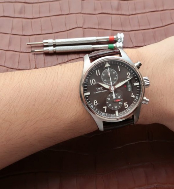 Replica IWC ZF Pilot Chrono SS IW387802 Leather Strap A7750 - Top club