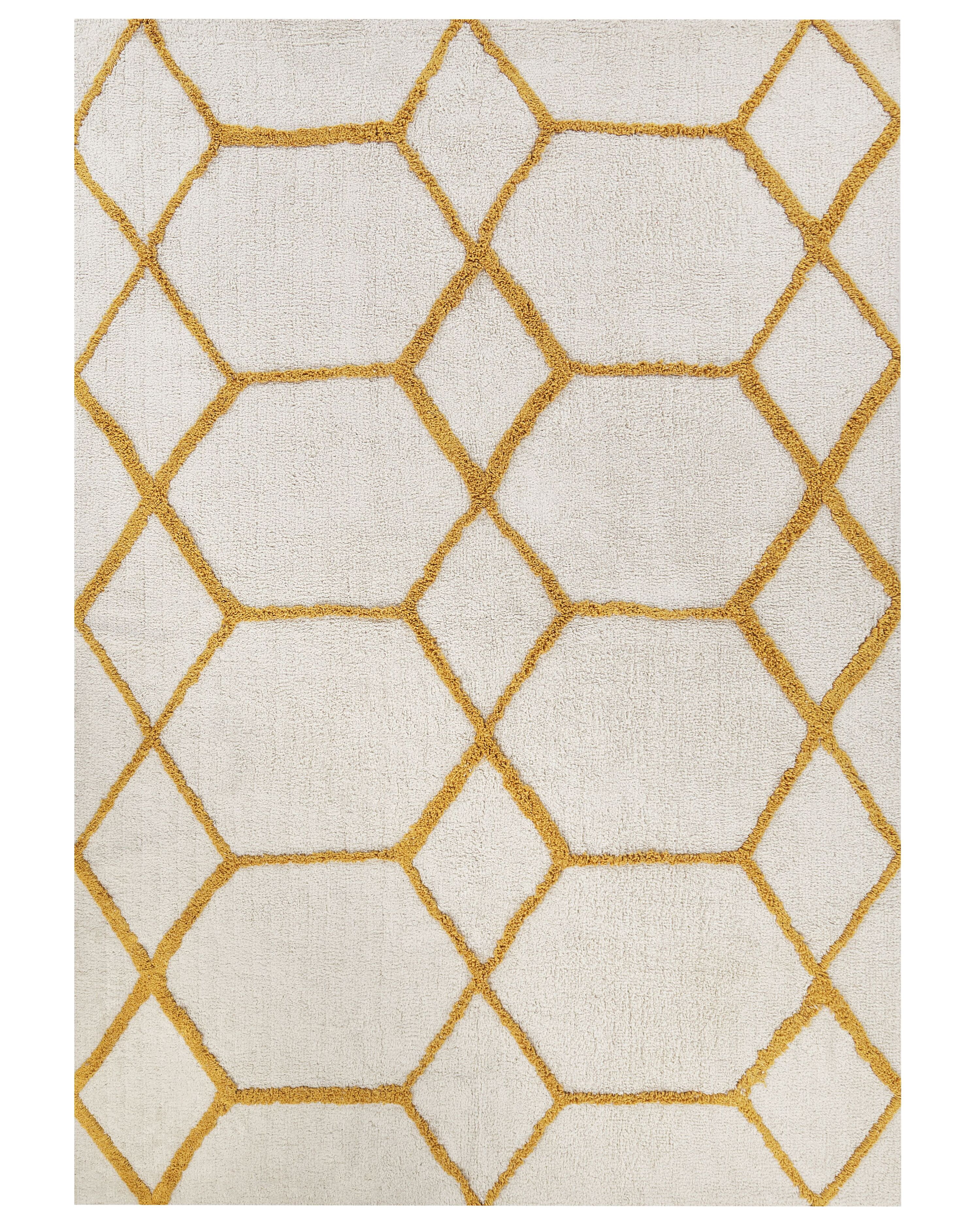Rug BEYLER White 160 x 230 cm Cotton