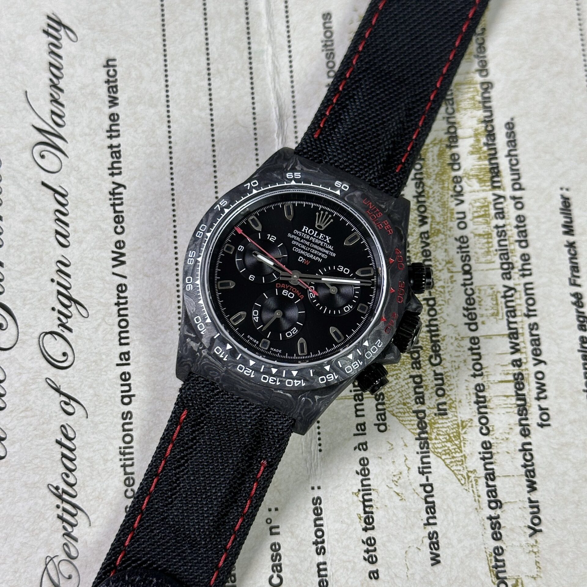 Rolex Daytona Diw Carbon Super Light Replica Watch 40mm - Top club