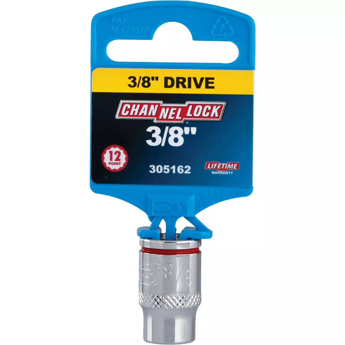 Channellock 3/8 In. Drive 3/8 In. 12-Point Shallow Standard Socket