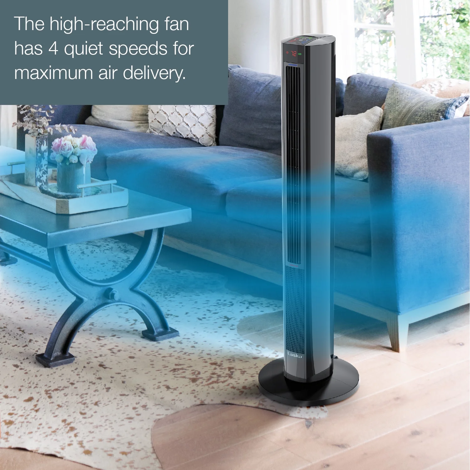 Lasko 42" 1500W All Season Tower Fan & Space Heater with Timer and Remote, White, FH500 - Image 21