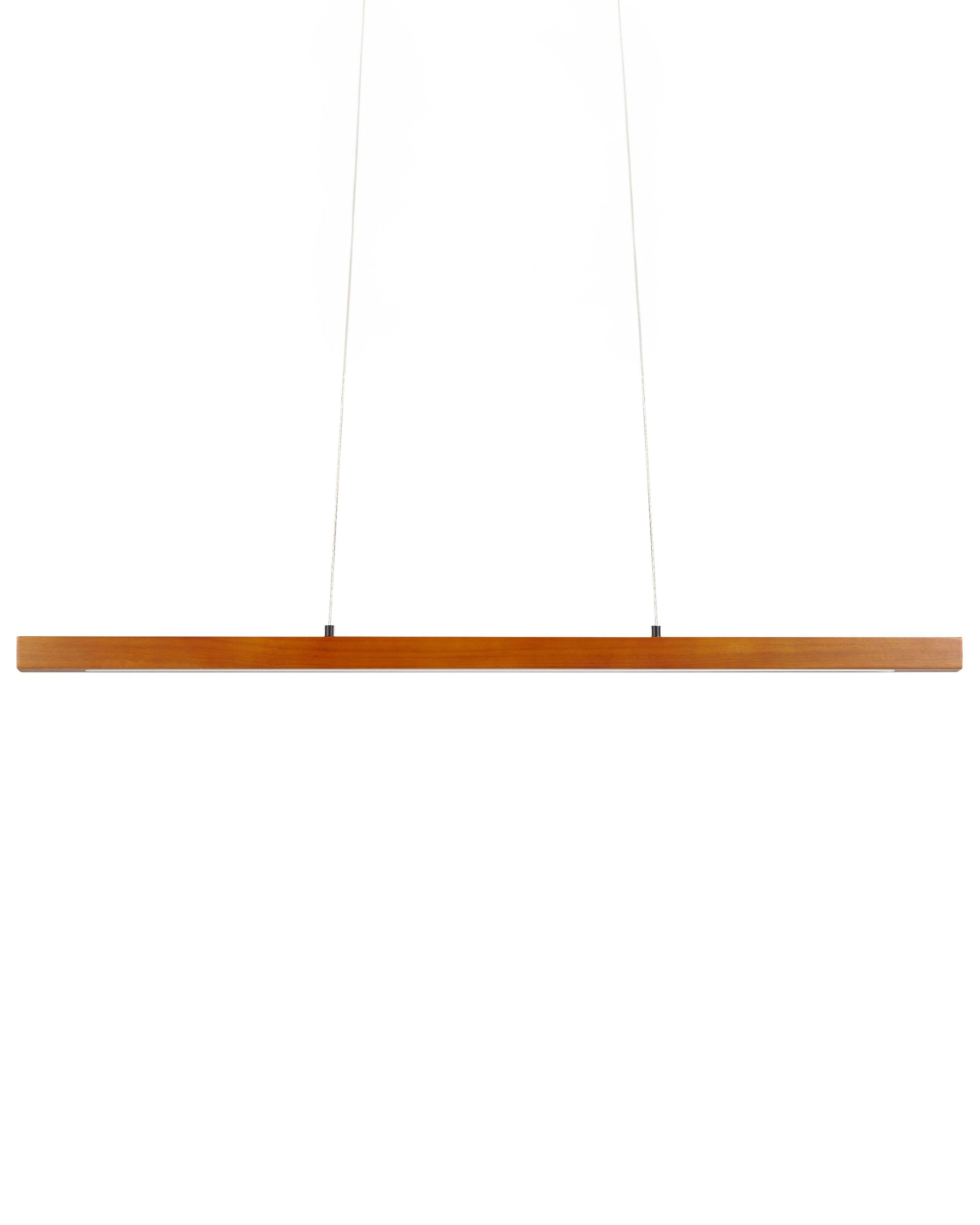 LED Pendant Lamp STEWARTS Oak Wood Dark Brown