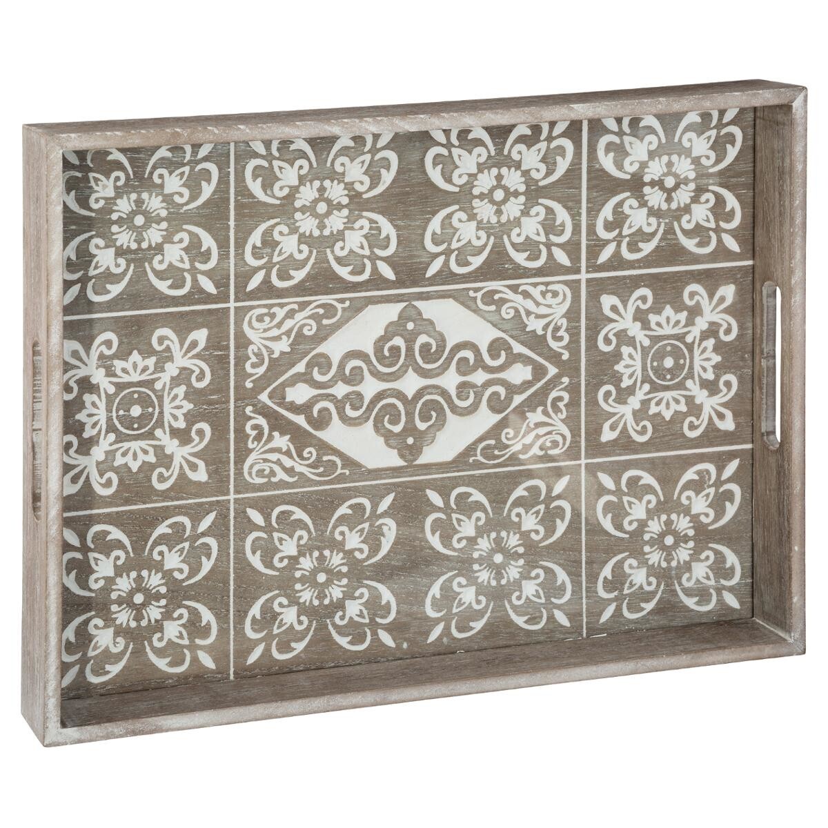 Tray "Summer" White, 40x4.5 cm