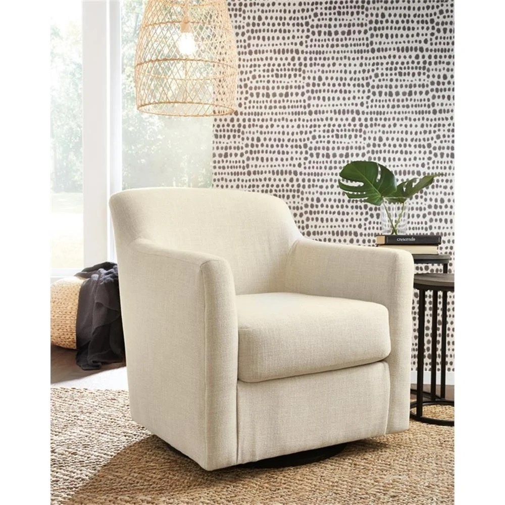 Signature Design by Ashley Bradney Beige Swivel Accent Chair - Image 2