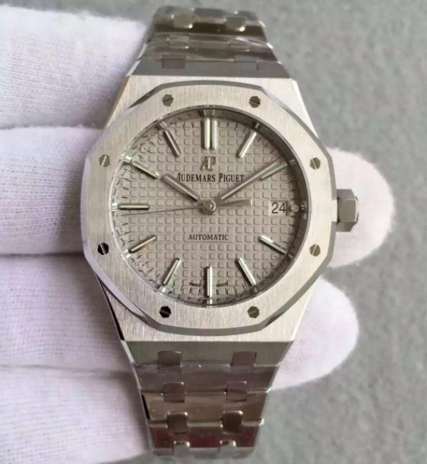 Replica Audemars Piguet JF Royal Oak 37mm 15450 Gray Dial SS Bracelet A3120 - Top club