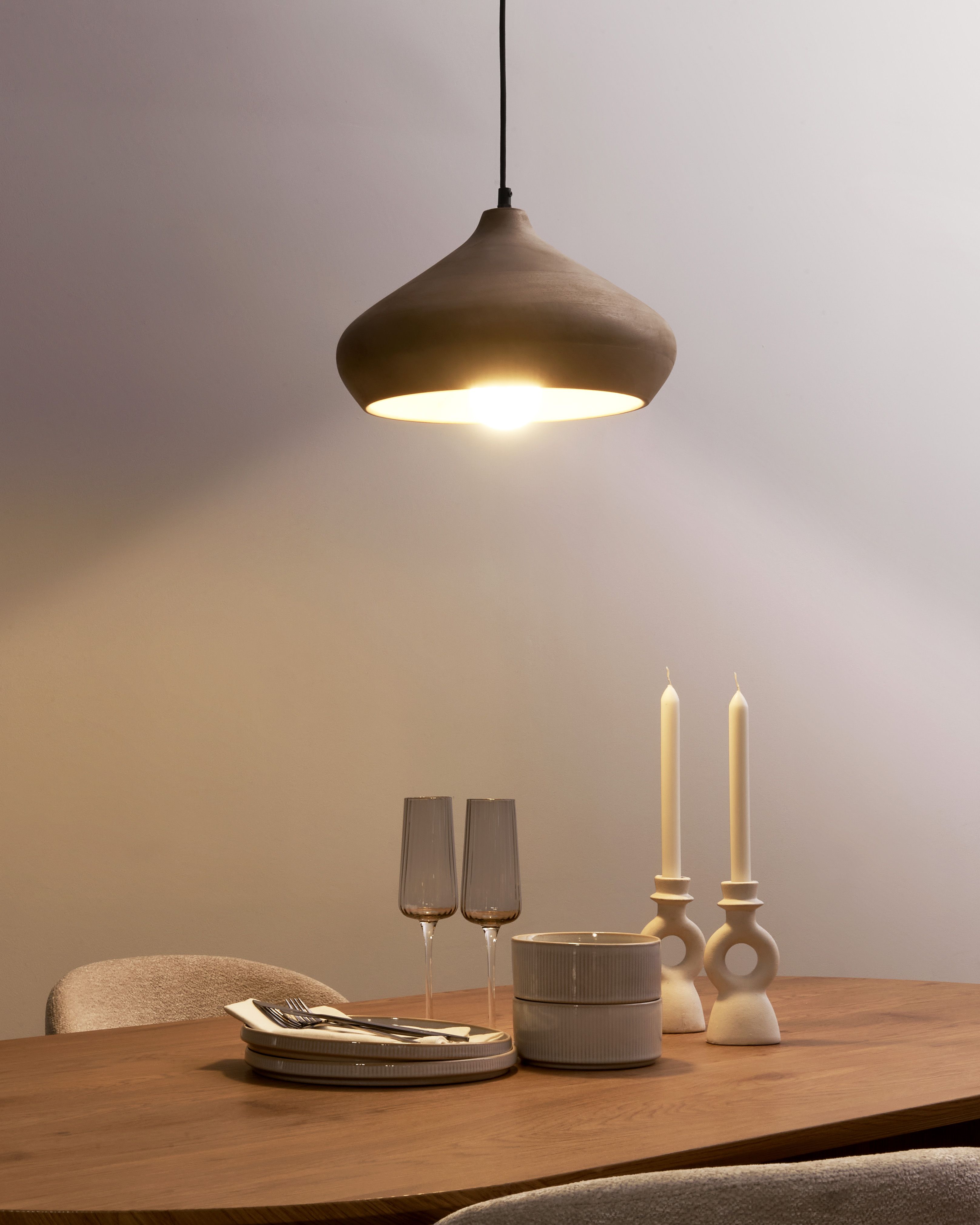 Pendant Lamp RAWI Mango Wood Light Brown