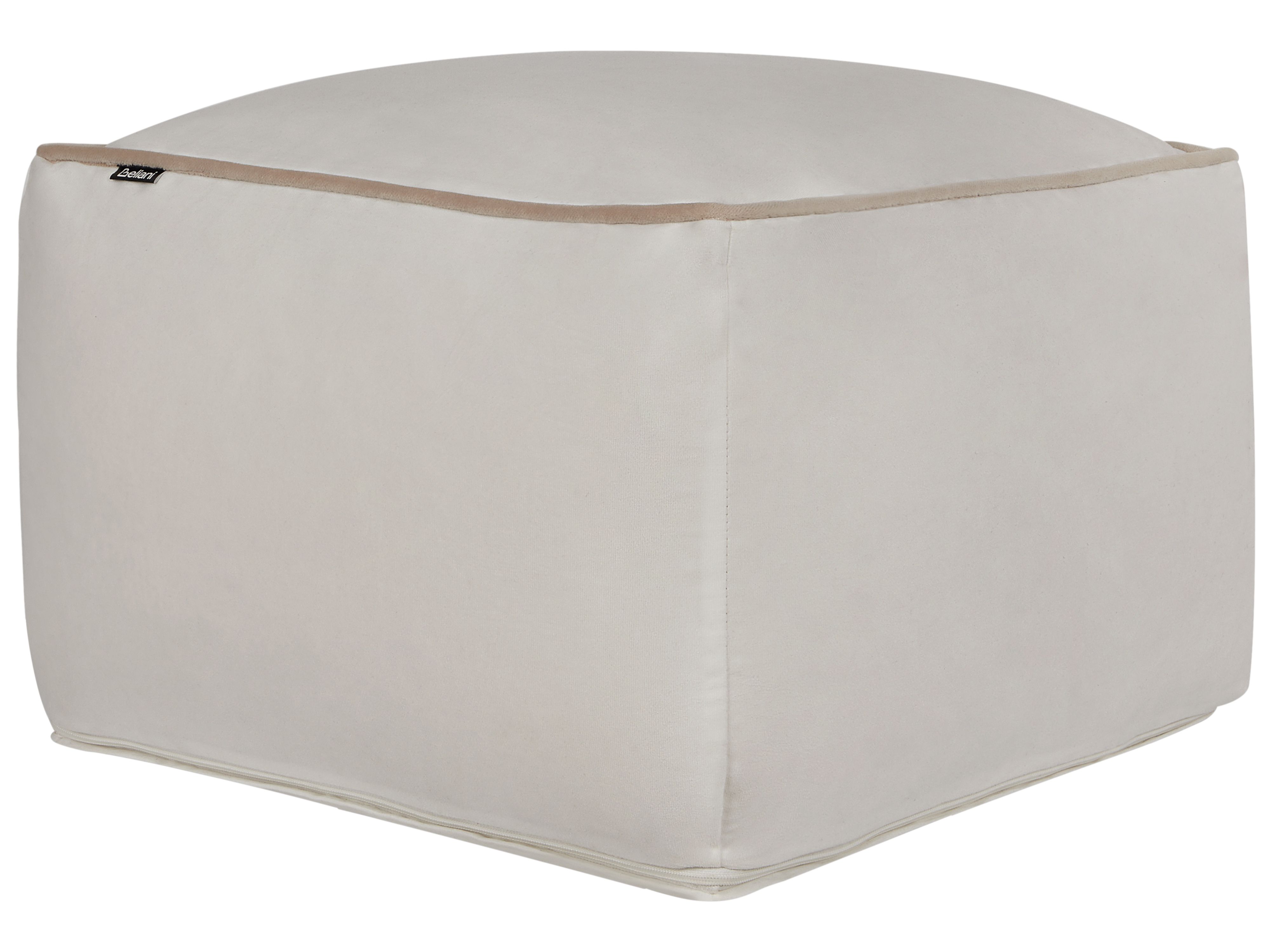 Pouffe DAREYN Velvet Light Beige