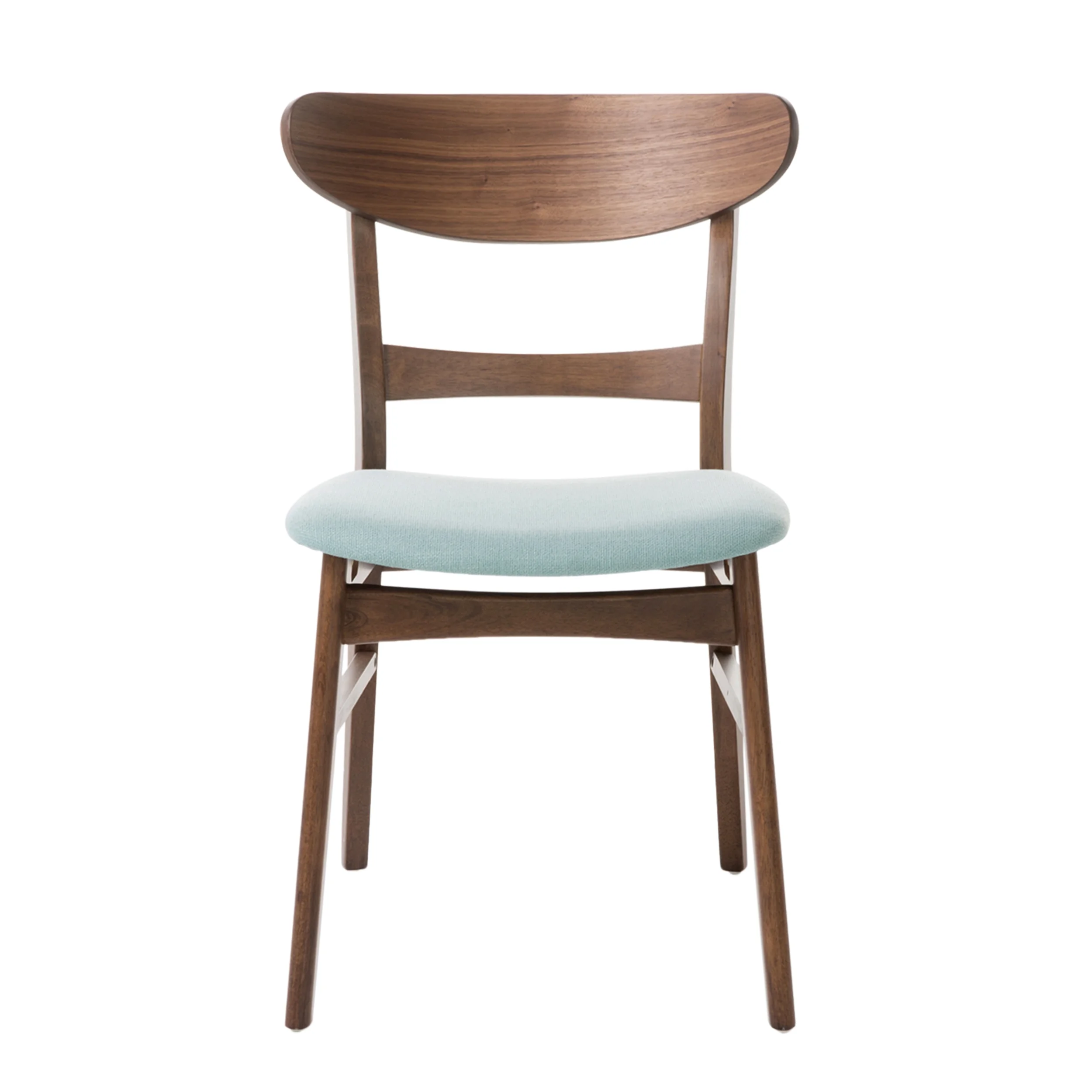 GDFSTUDIO Mid Century Modern Fabric Upholstered Rubberwood Dining Chairs, Set of 2, Dark Gray and Walnut - Image 49