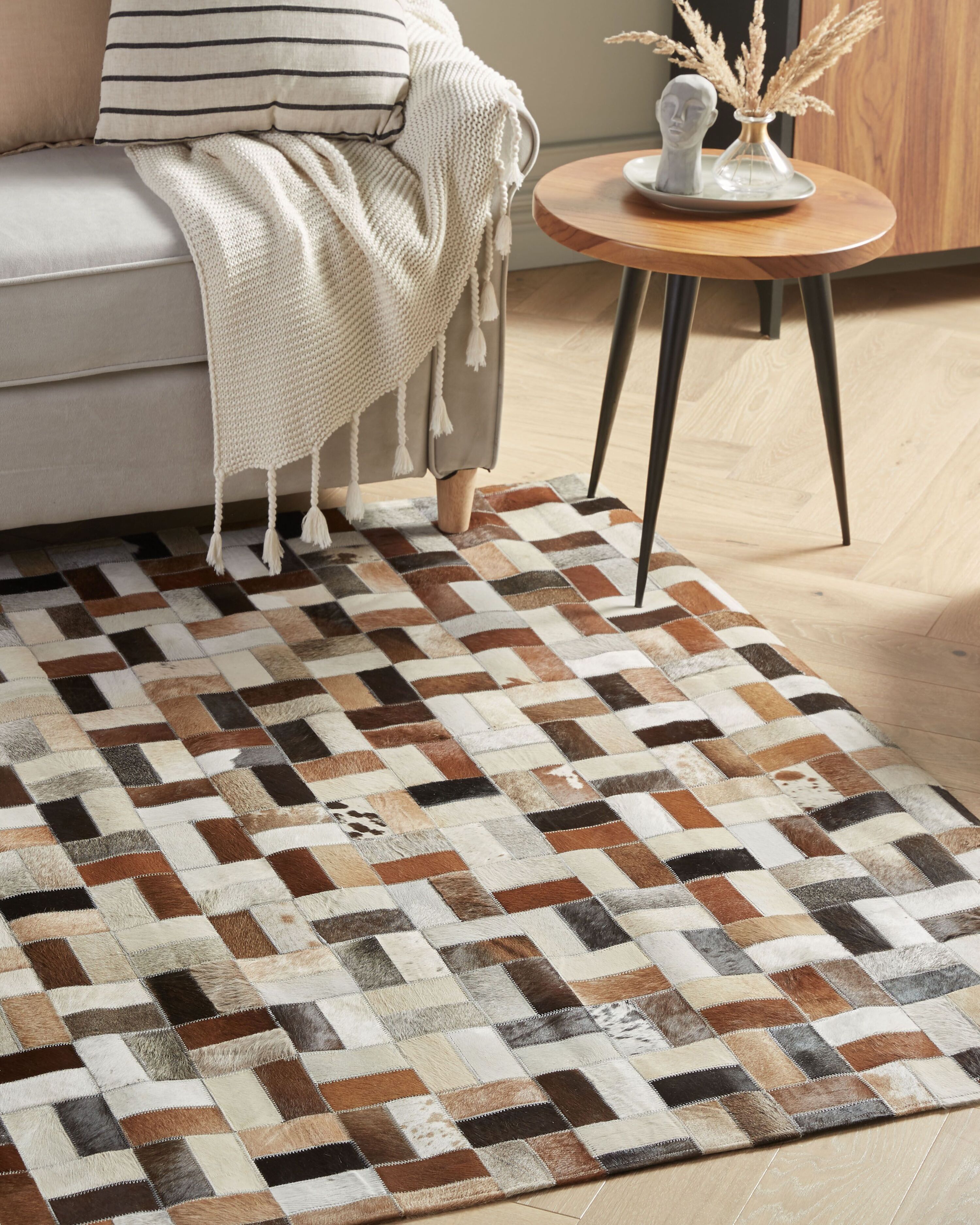 Rug CESME Multicolour 160 x 230 cm Leather