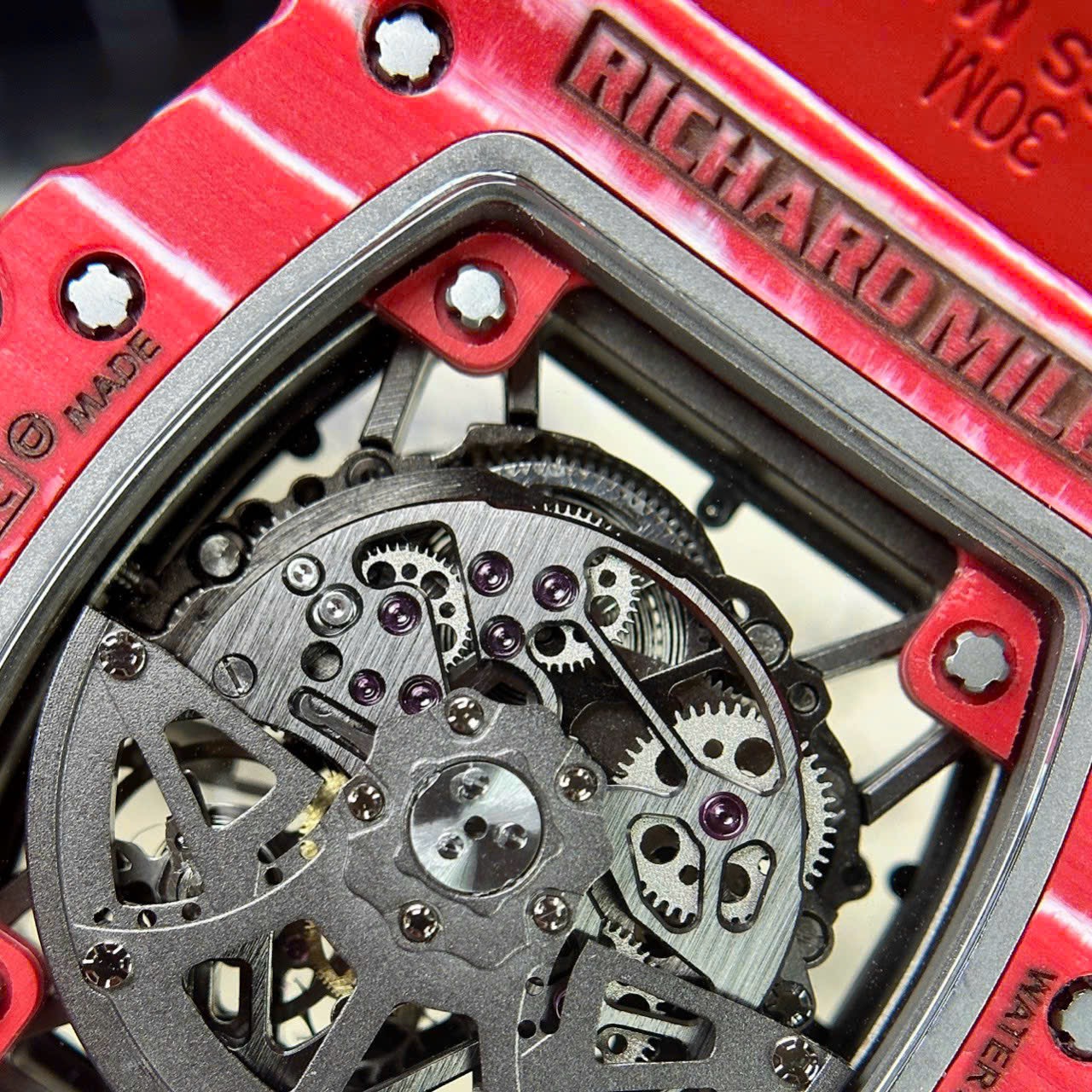 Richard Mille RM35-02 Replica 1:1 Watch Red Full Carbon BBR 45mm - Top club