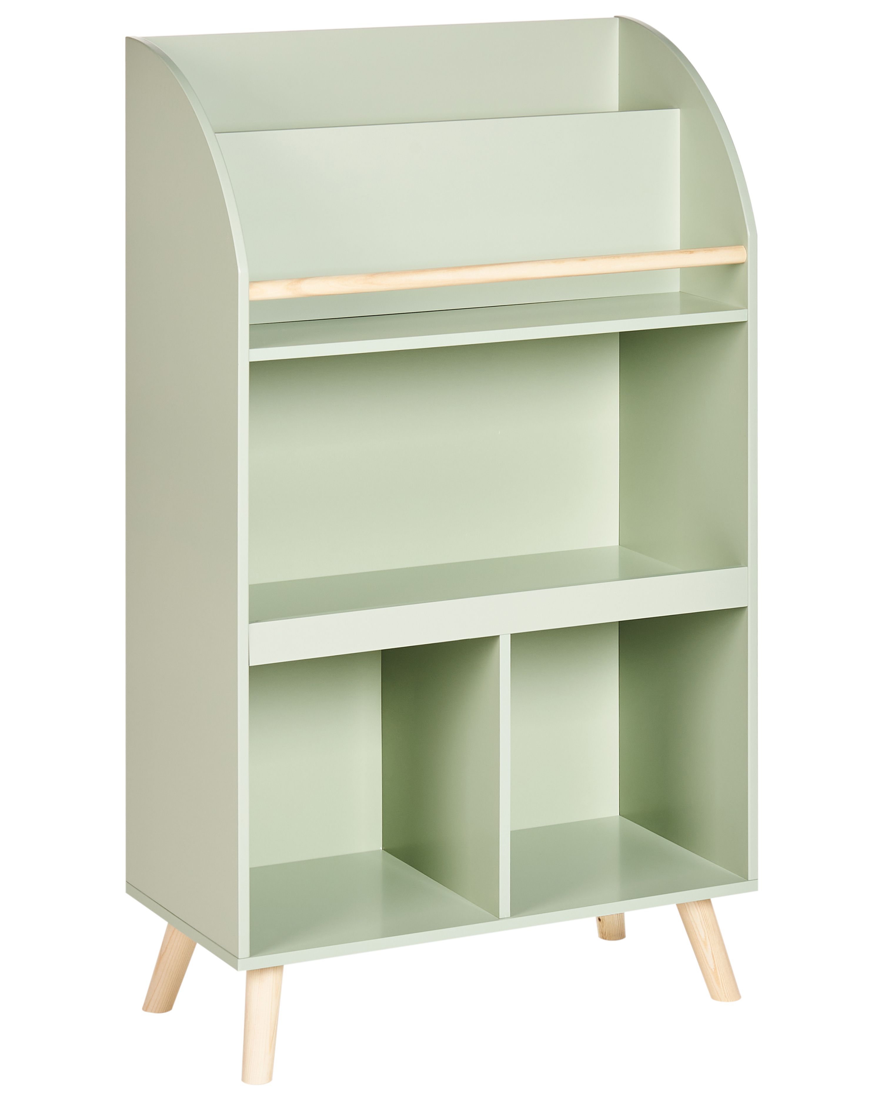 3 Tier Bookcase LILOET 102 cm Light Green