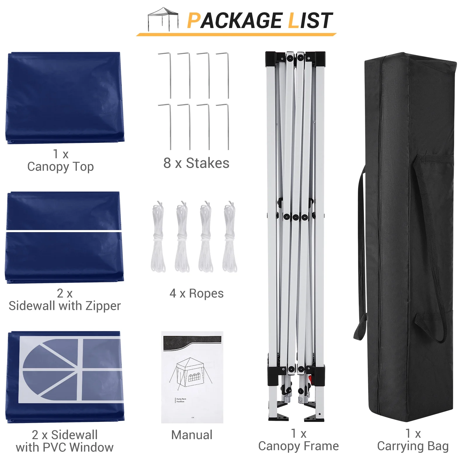 SANOPY 10'x10' EZ Pop Up Canopy Tent Outdoor Party Instant Shelter Portable Folding Beach Canopy with 4 Sandbag & Carrying Bag, Black - Image 25