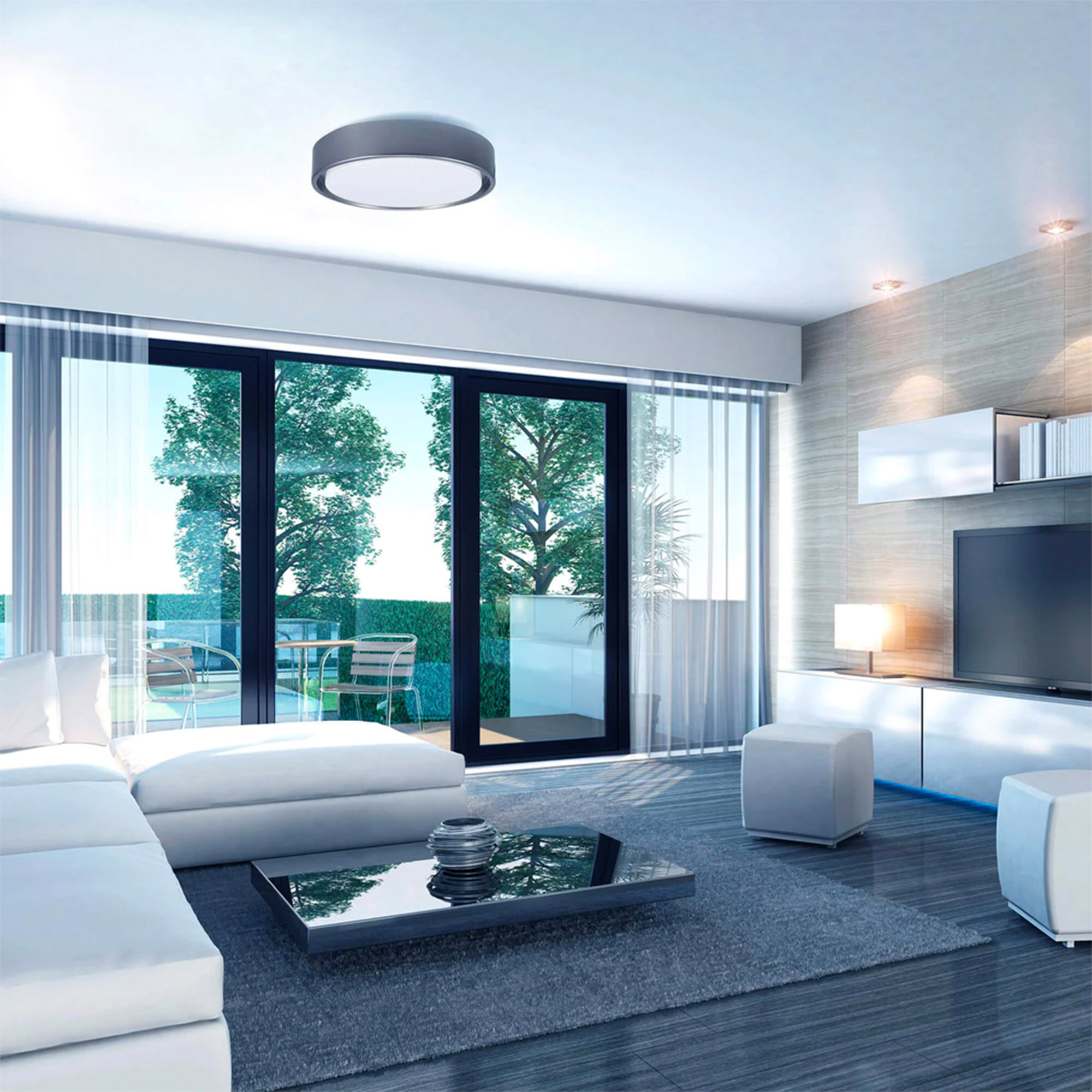 KODA 14' LED Ceiling Light with Mood Lighting and Motion Sensor - Image 4