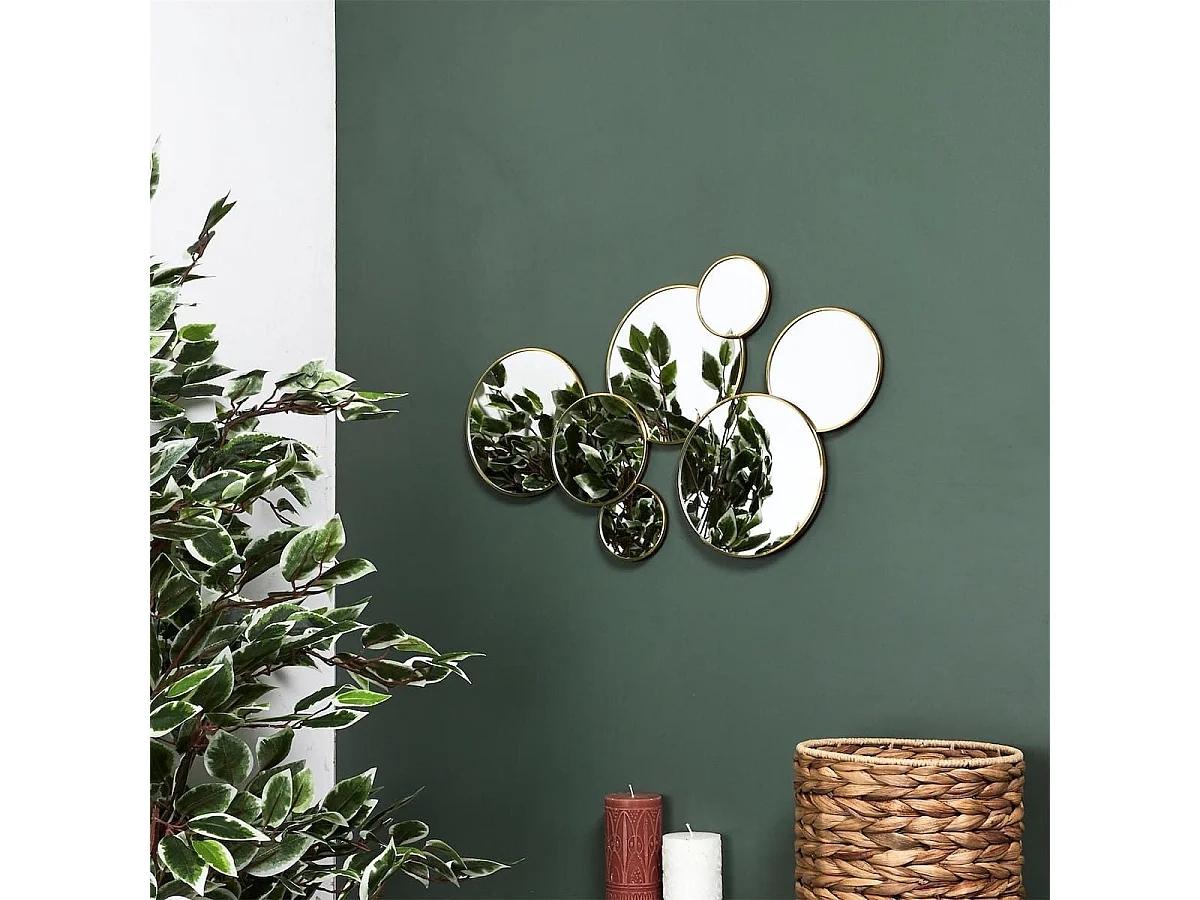 Miroir Rond Doré Décoratif - JARON