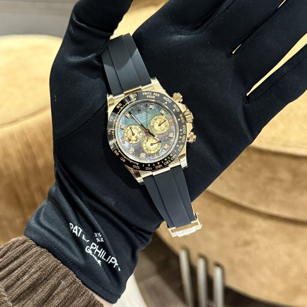 Rolex Daytona Replica Watch Purple Mother of Pearl Dial Moissanite BT Factory 40mm - Elite Watch Atelier
