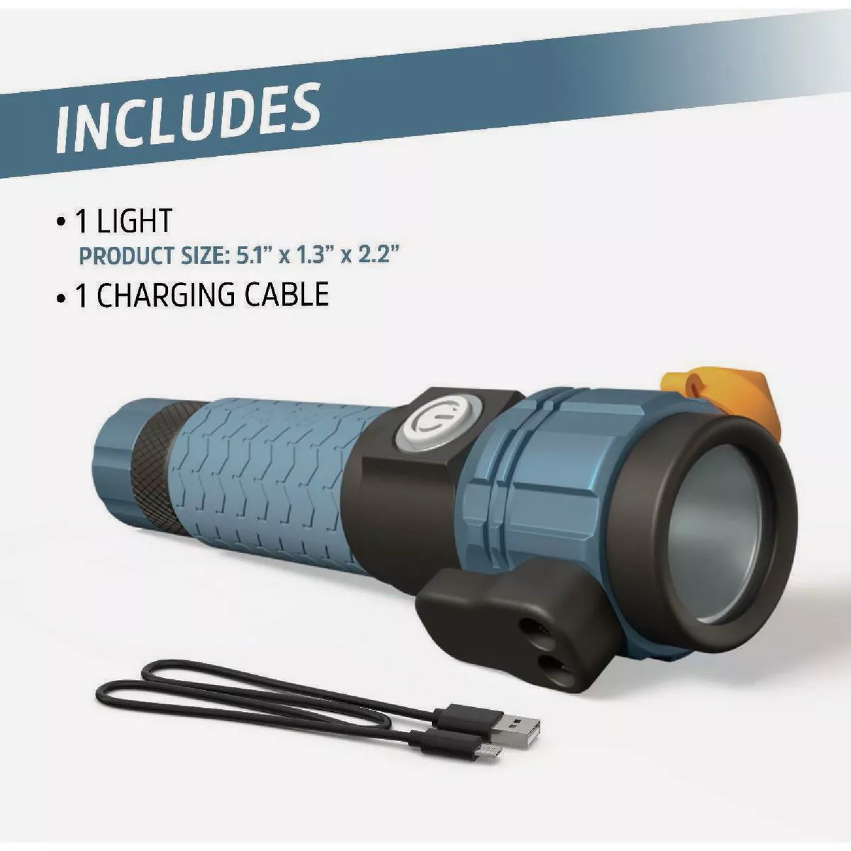 Energizer 500 Lm. LED Metal Rechargeable Automotive Safety Flashlight