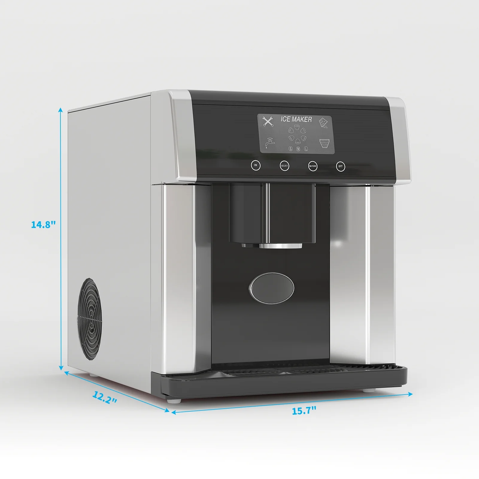 TABU 40Lbs/24H Countertop Ice Maker Machine,3 in 1 Ice Maker with Water Dispenser,Crushed Ice,Black - Image 19