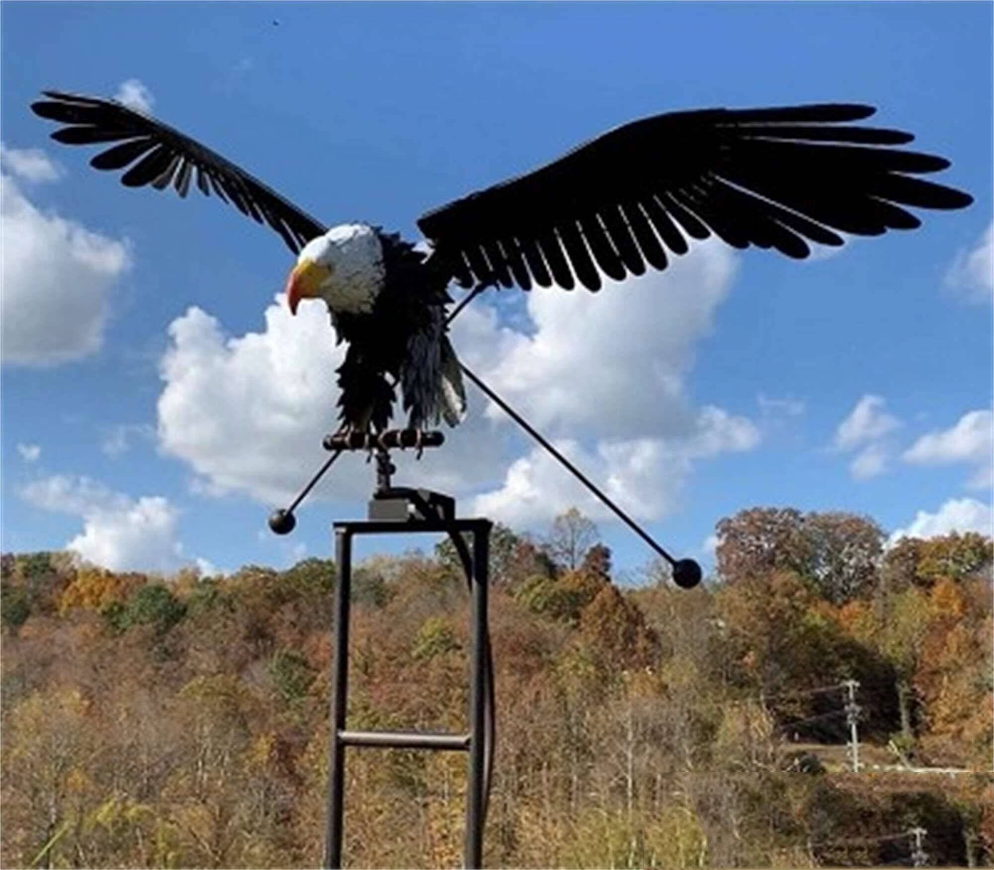 Metalen Windmolen Sculptuur - Elegante Tuindecoratie met Beweegbare Vleugels - Stevig en Mooi