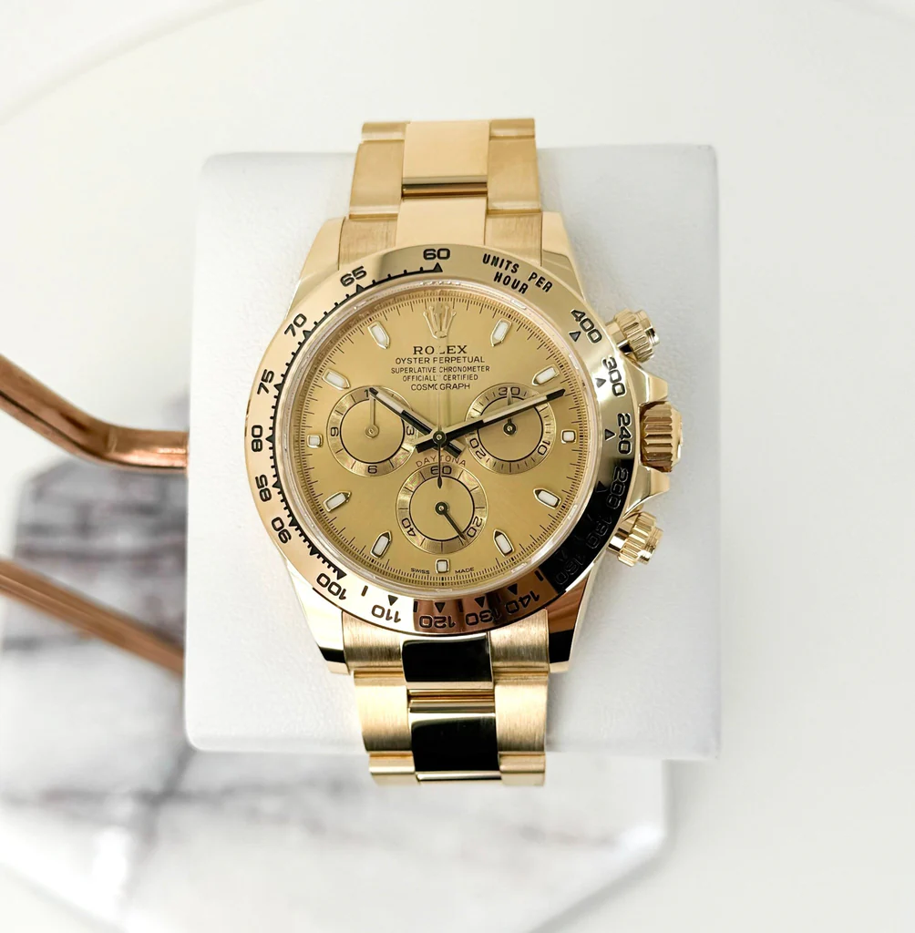 Rolex Yellow Gold Cosmograph Daytona 40 Watch   Champagne Index Dial   116508(1:1 replica) - Elite Watch Atelier