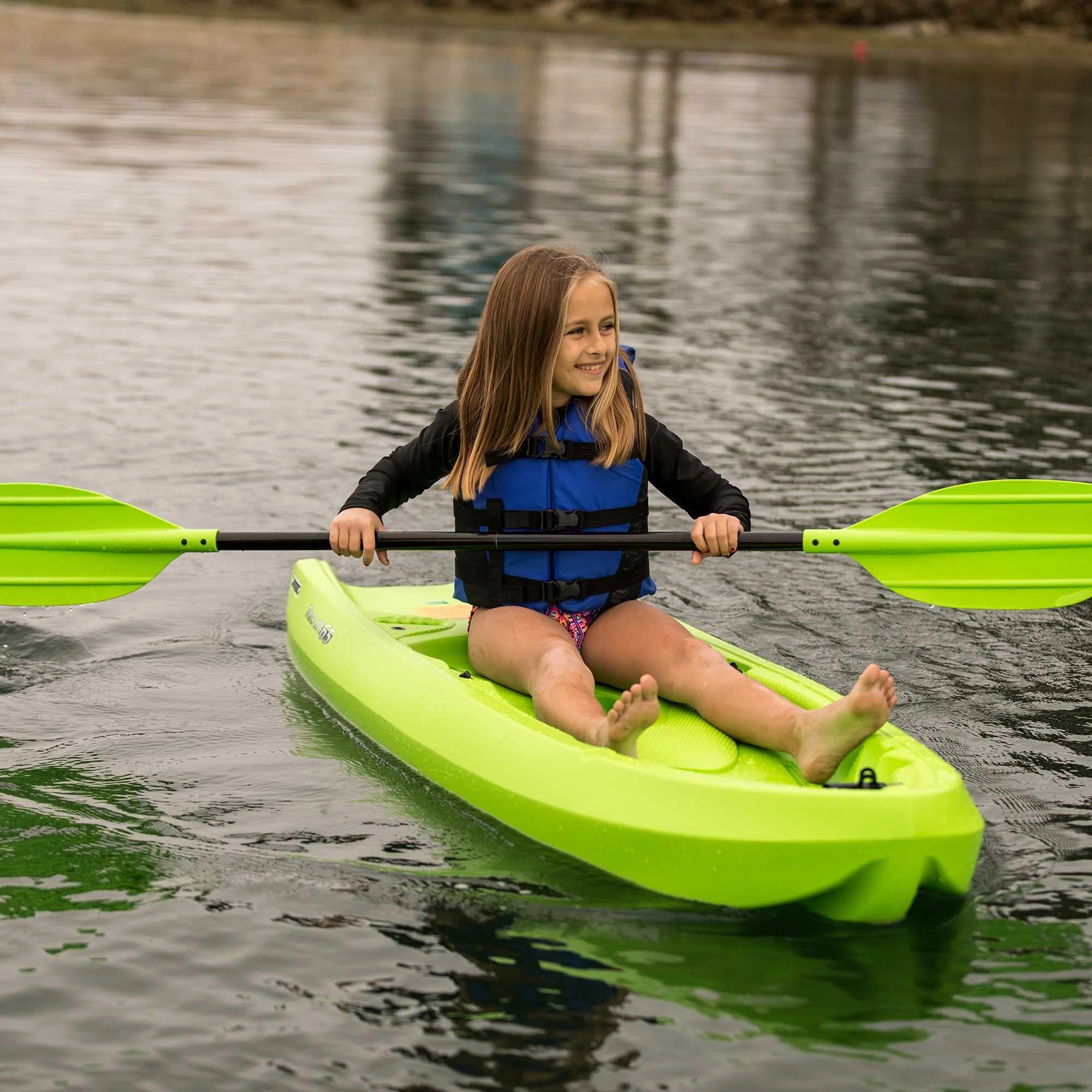 Lifetime Recruit 6.5 ft Youth Sit-on-Top Kayak, Lime Green (90765) - Image 9