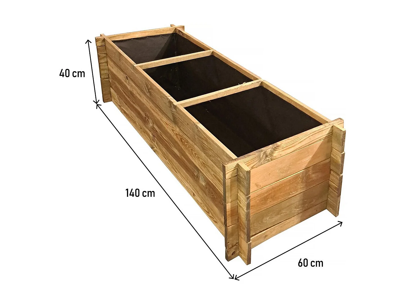 Carré potager en bois 