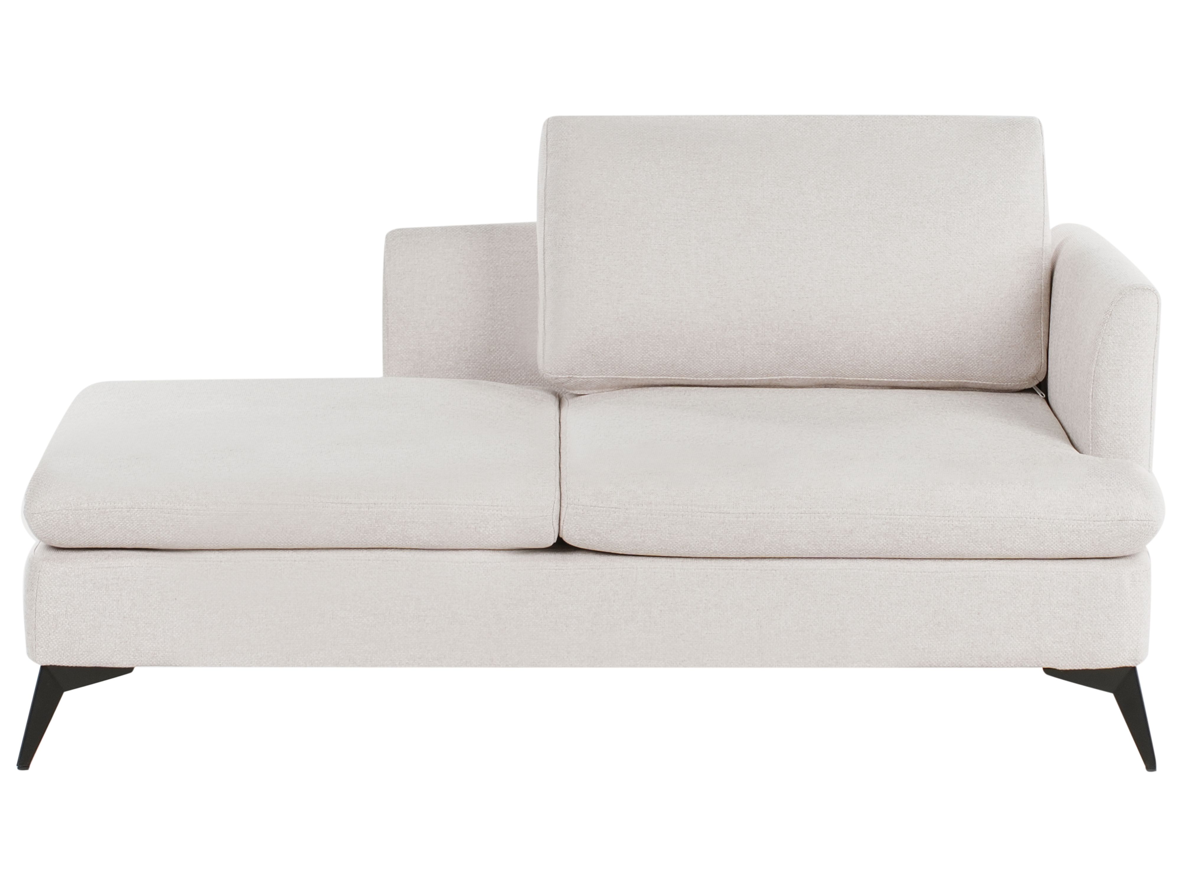 Right-Hand Chaise Lounge SIEVOZ Fabric Light Beige