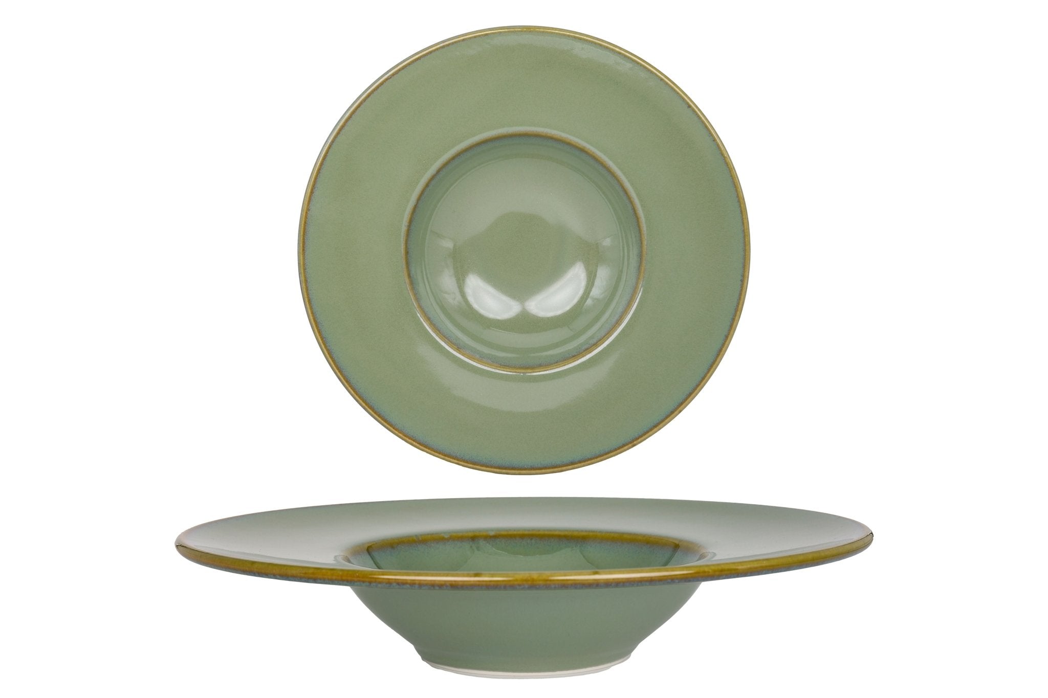 Bonna Pastabord - Sage Hygge - Porselein - 28 cm (400cc) - set van 2