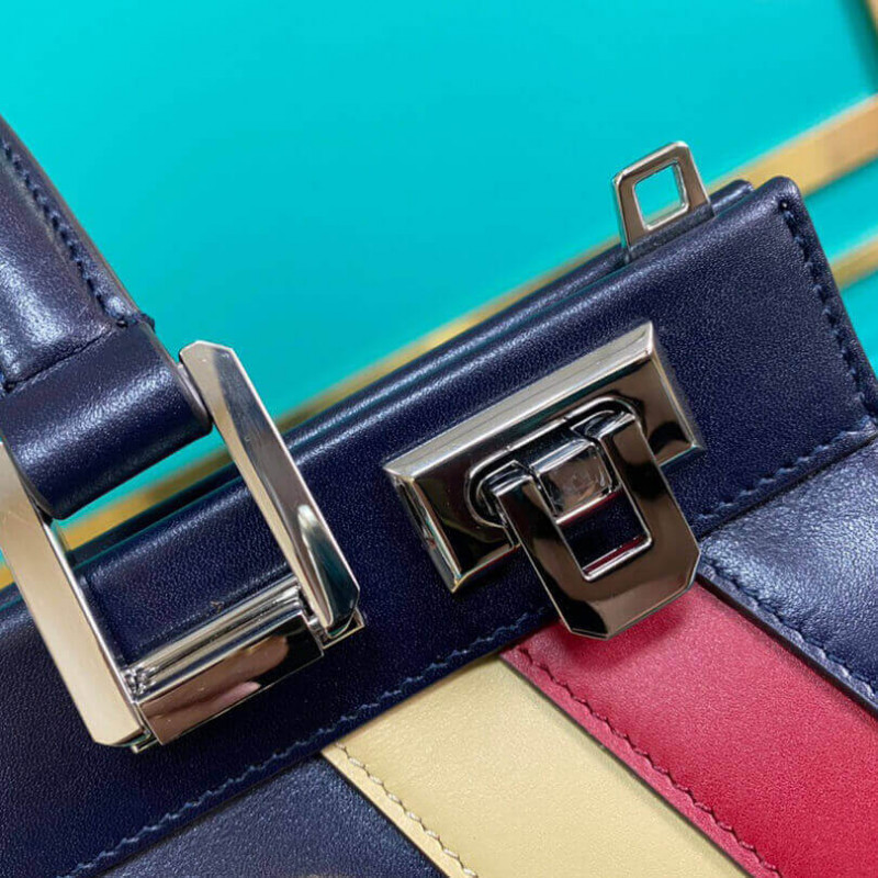Replica Gucci Zumi Smooth Leather With Stripes Small Top Handle Bag 5697121:1High-quality replica