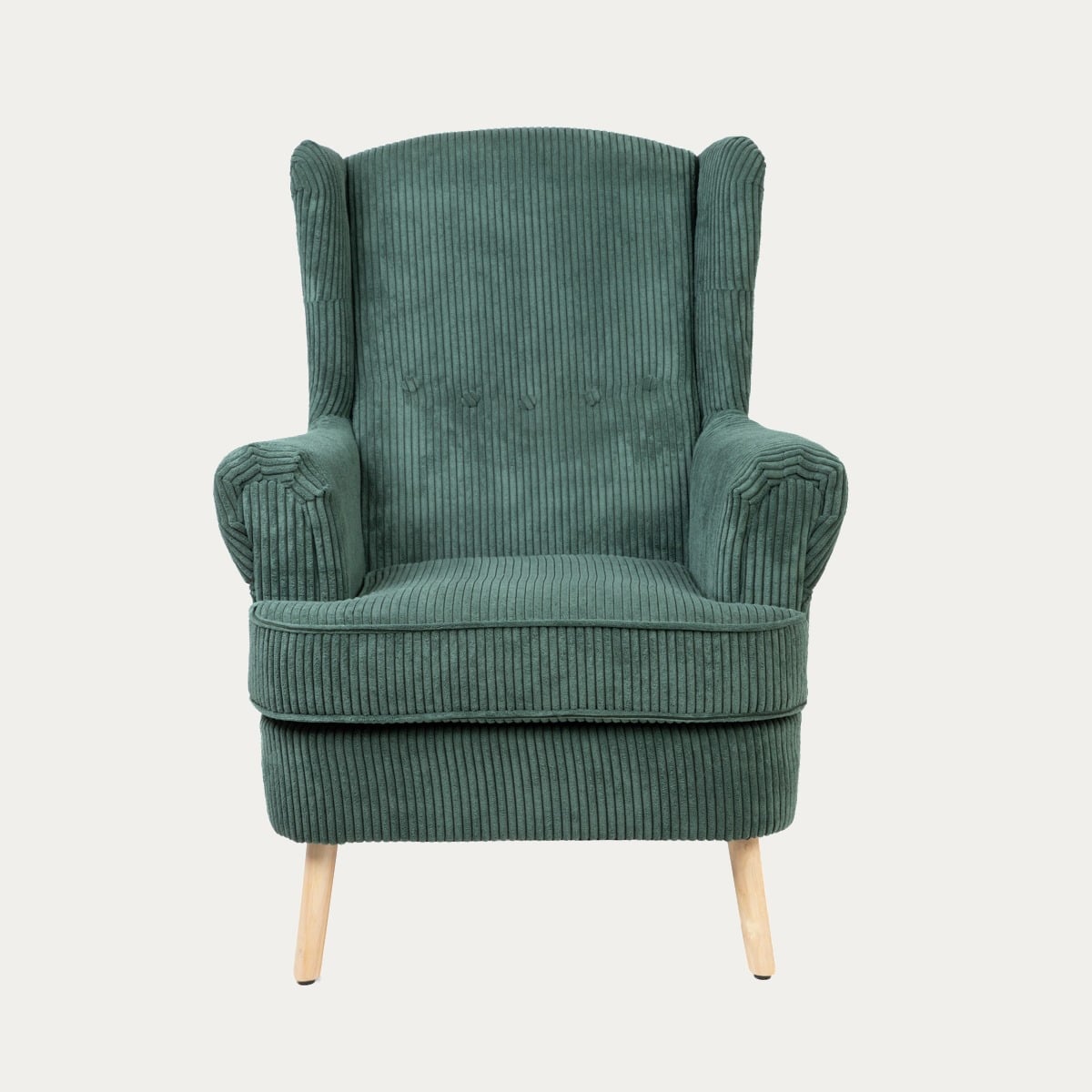 Fotel FOSSBY FASO sztruksowy zielony 86x85x108 cm