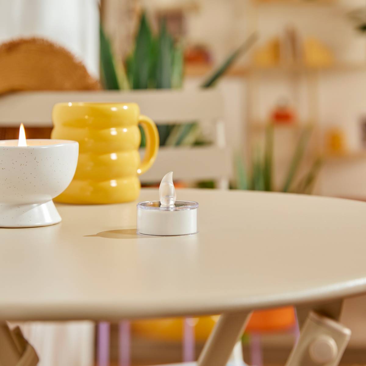 LED Candle "Pool" Several colors, H.5 cm