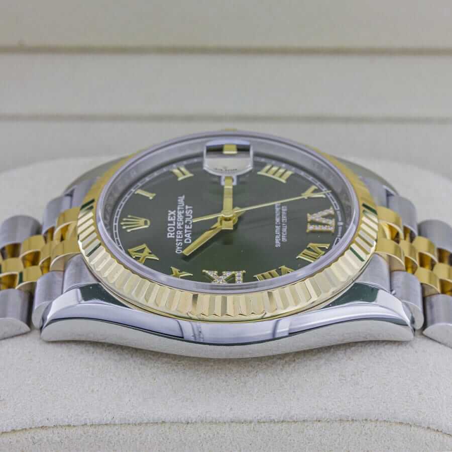 Rolex Datejust 126283RBR Green Roman Dial Replica - Elite Watch Atelier