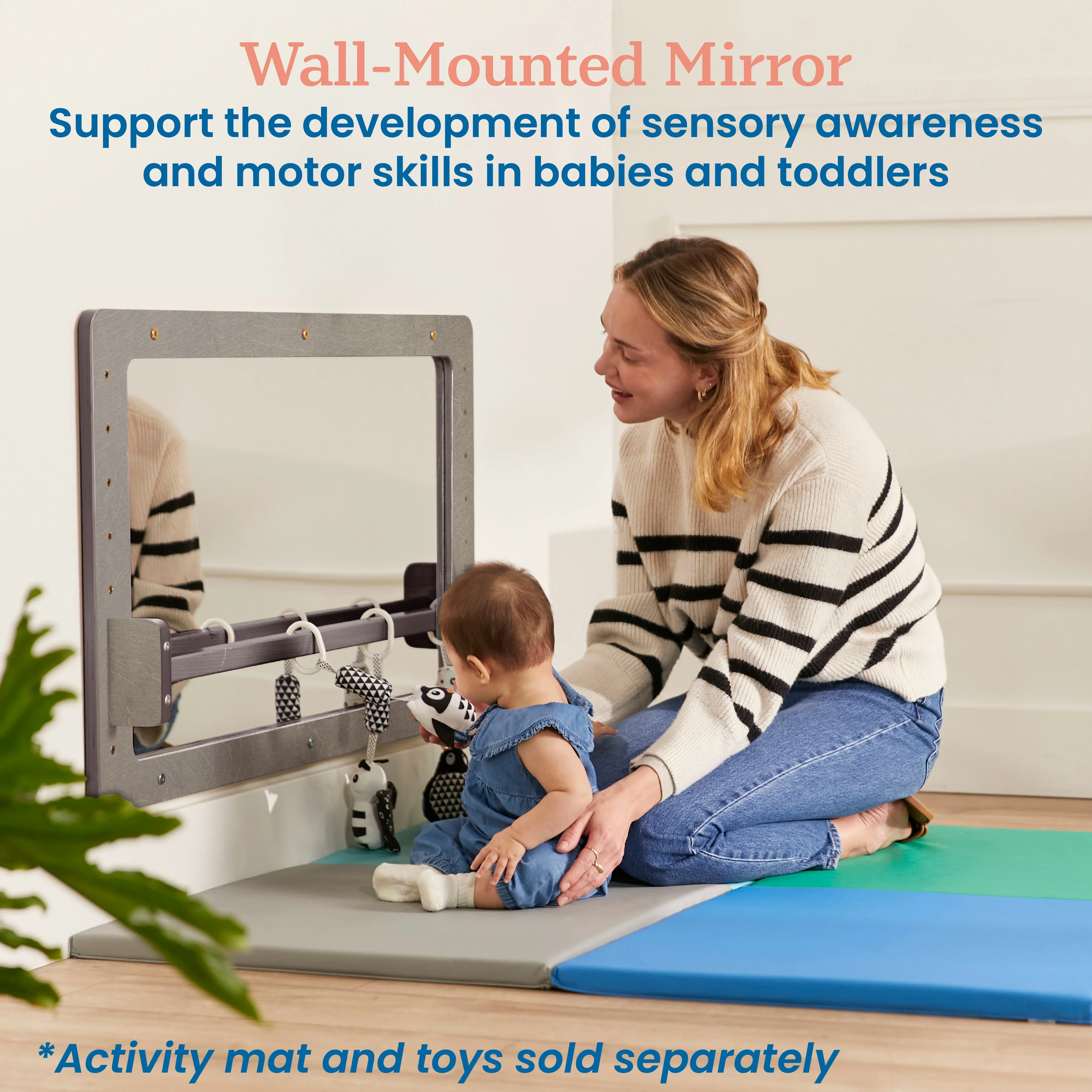 ECR4Kids Wall-Mounted Coordination Mirror, Natural - Image 22