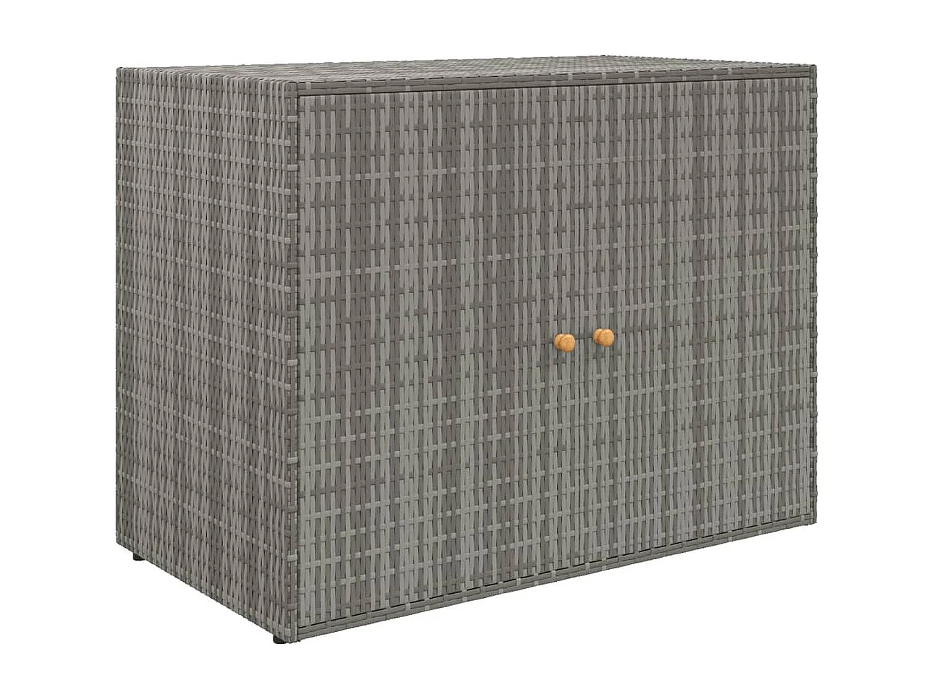 Armoire de rangement jardin Gris 100x55,5x80 Résine tressée