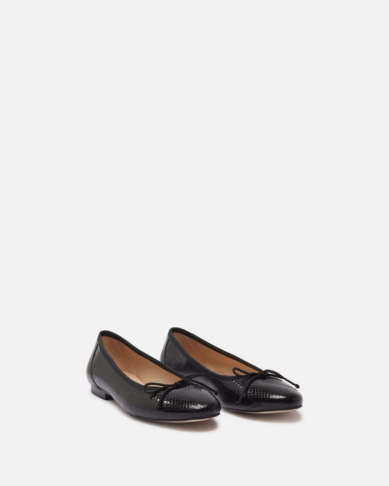 BALLERINES SOPHIE/PYT - En cuir python noir