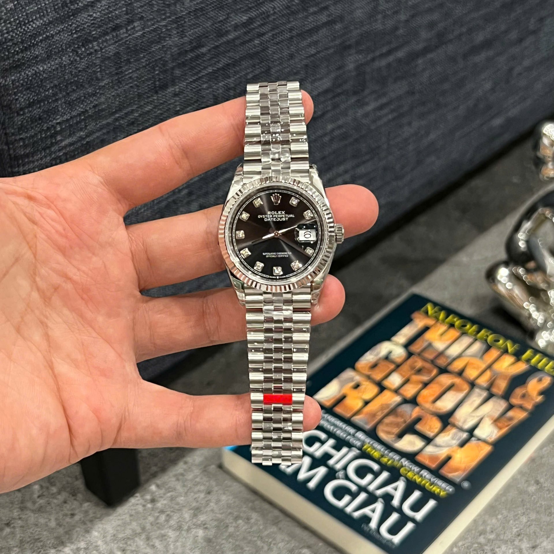 Rolex DateJust 126234 Luxury Replica Watches Black   Diamonds Dial VS Factory Men s 36mm - Elite Watch Atelier