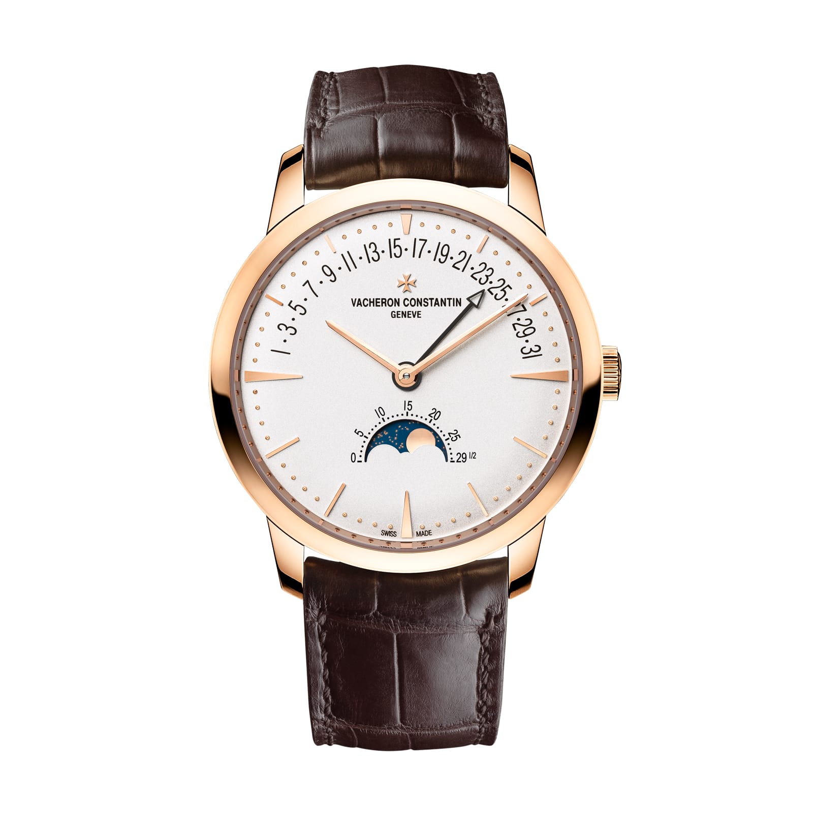 Replica Watches Fake Vacheron Constantin Patrimony moon phase retrograde date 42.5 MM PINK GOLD(1:1 replica) - Top club
