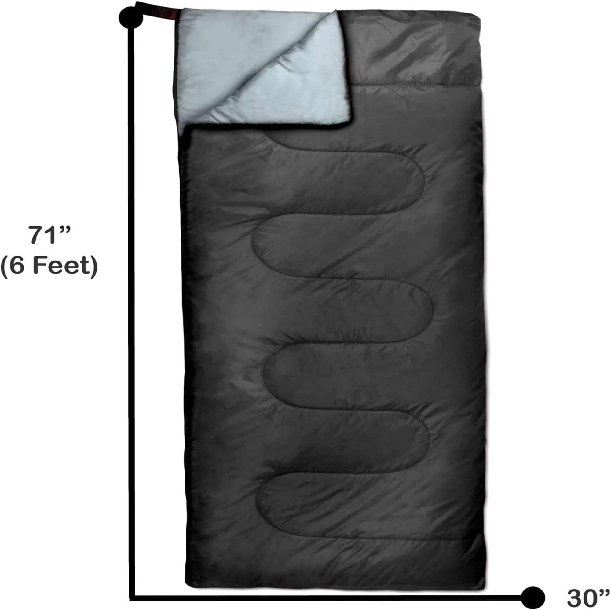 10 Pack Bulk Wholesale of Cold Weather Envelope Sleeping Bags for Adults, Kids, Homeless, Camping, Indoors, Outdoors - 10 Count Sleeping Bags in Black, Navy Blue, Forest Green, Red - 71"L x 30"W - Image 19