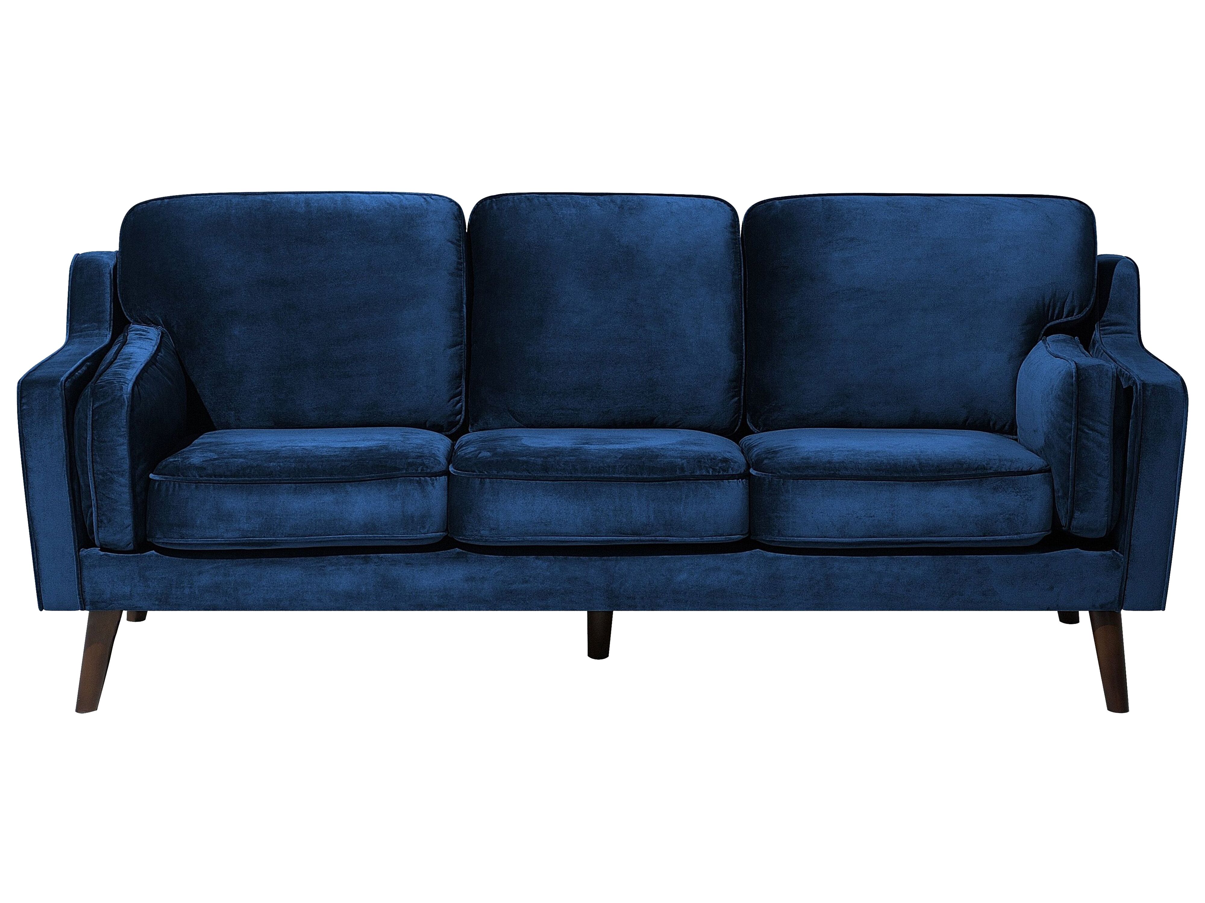 Sofa 3 Seater LOKKA Velvet Navy Blue