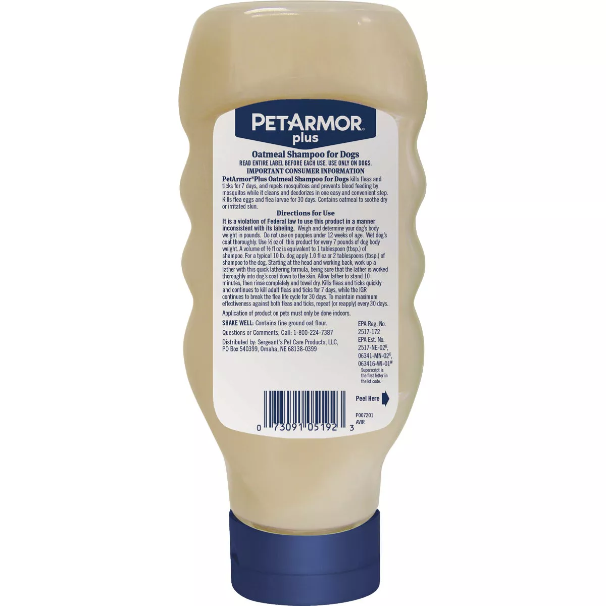 PetArmor Plus 18 Oz. Tropical Breeze Scent Flea & Tick Oatmeal Dog Shampoo