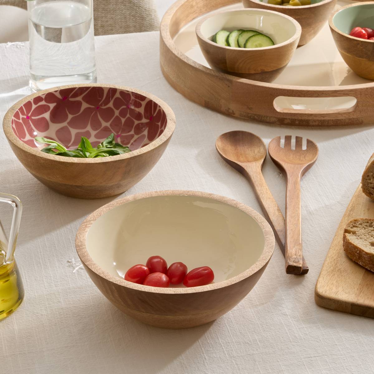 Serving bowl"Inaya" Mango wood, D.25 cm