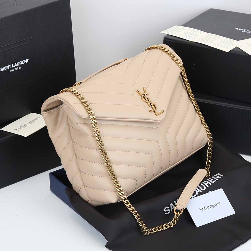 Replica Ysl Loulou Medium Bag In Matelasse Y Leather 1805 Beige1:1High-quality replica