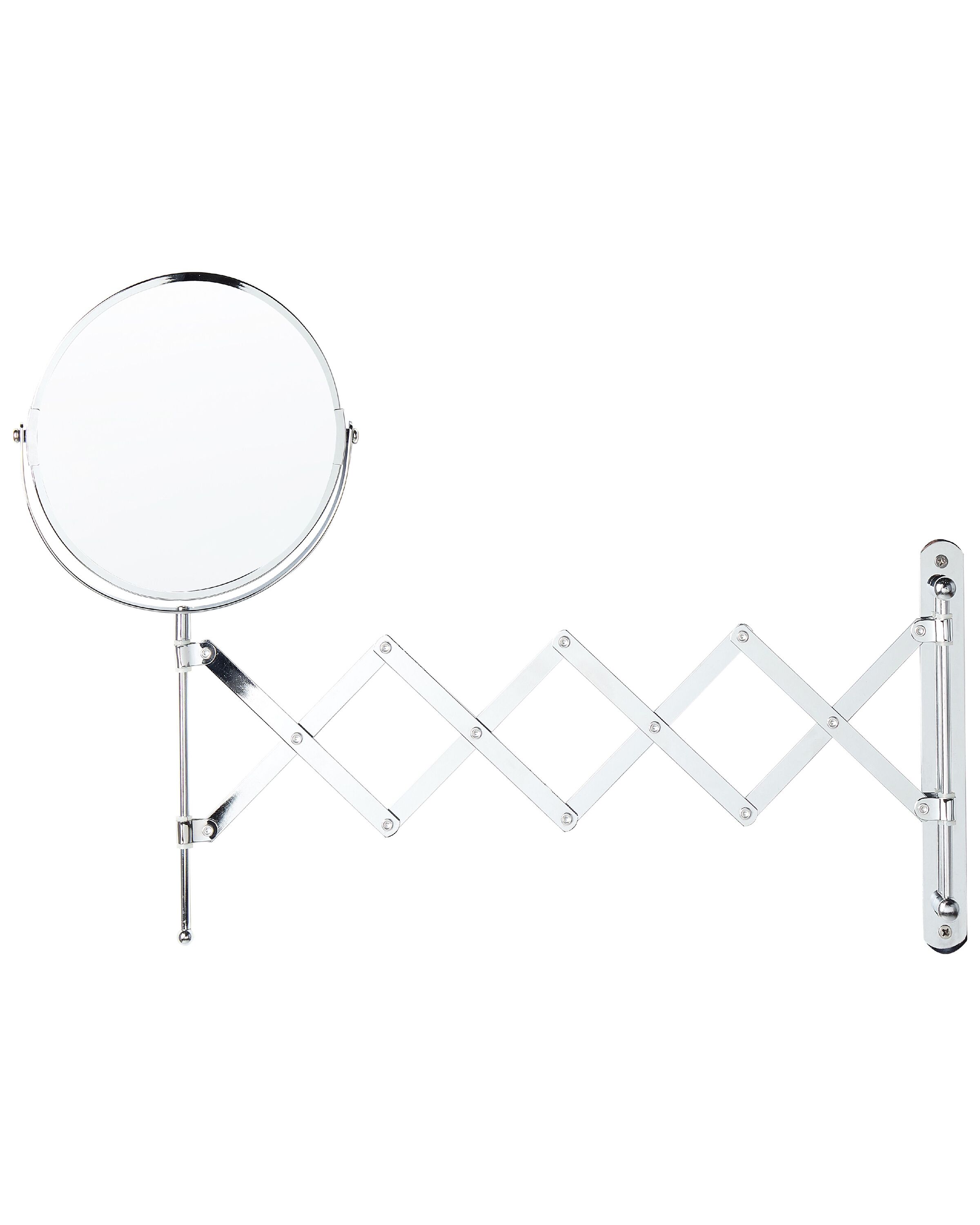 Extending Wall Makeup Mirror YVELINES 57 cm 36 cm Metal Silver