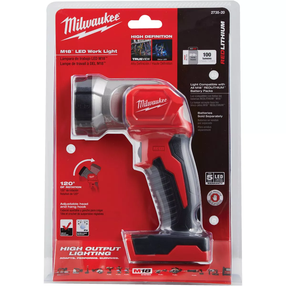 Milwaukee M18 LED Cordless Work Light (Tool Only)