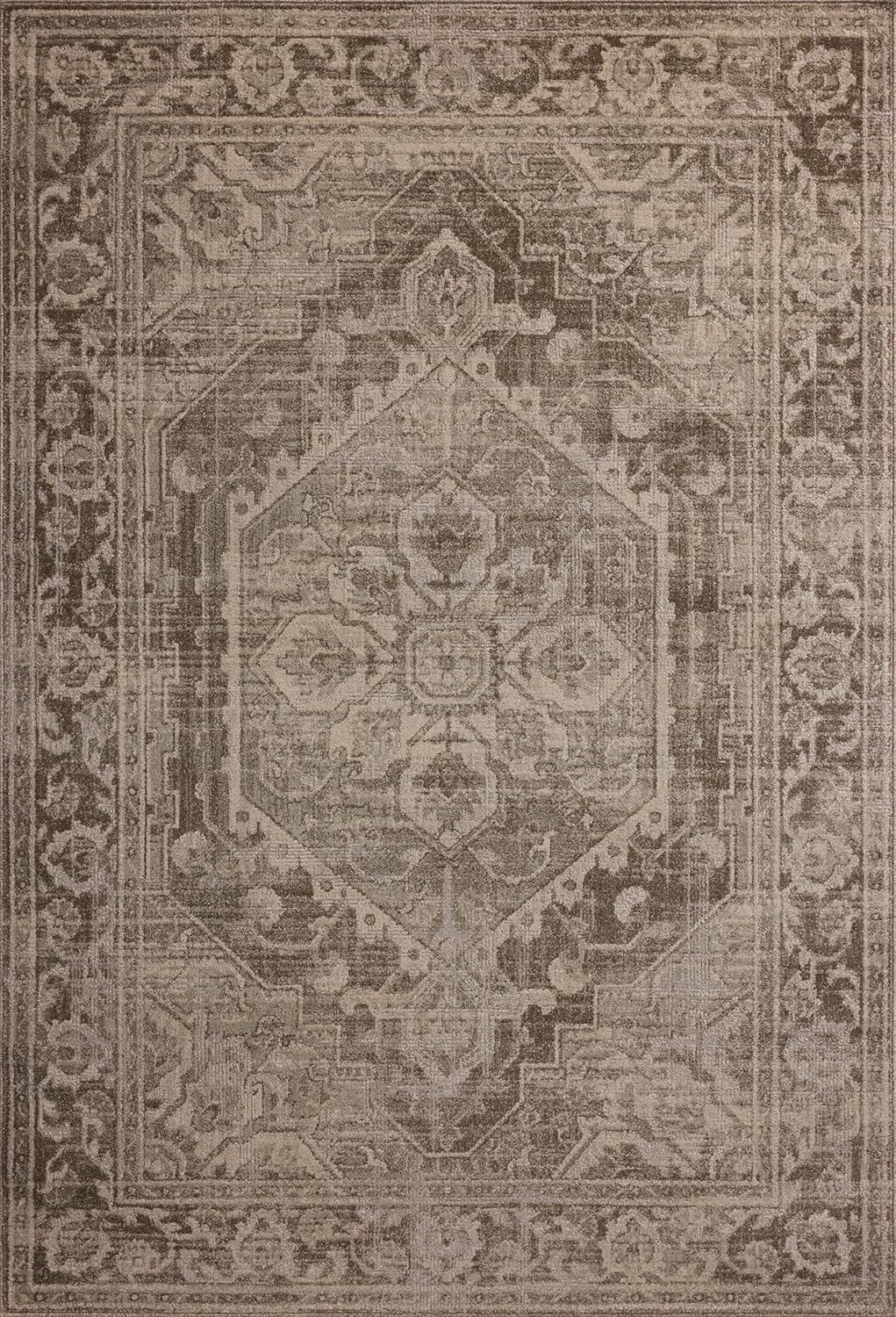 Loloi Magnolia Home by Joanna Gaines Mona Collection MOA-01 Cocoa/Stone 7'-6
