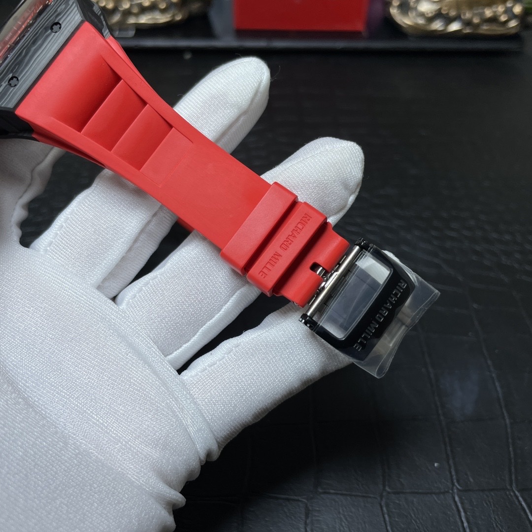 Richard Mille RM055 Carbon NTPT Replica 1:1 Watch Red BBR 45mm - Top club