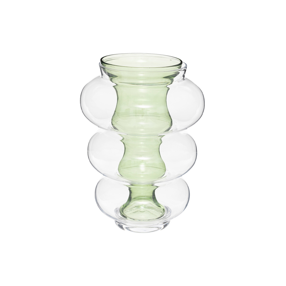 Vase "Double" Atmosphera x matali crasset Glass, Green, H.36 cm
