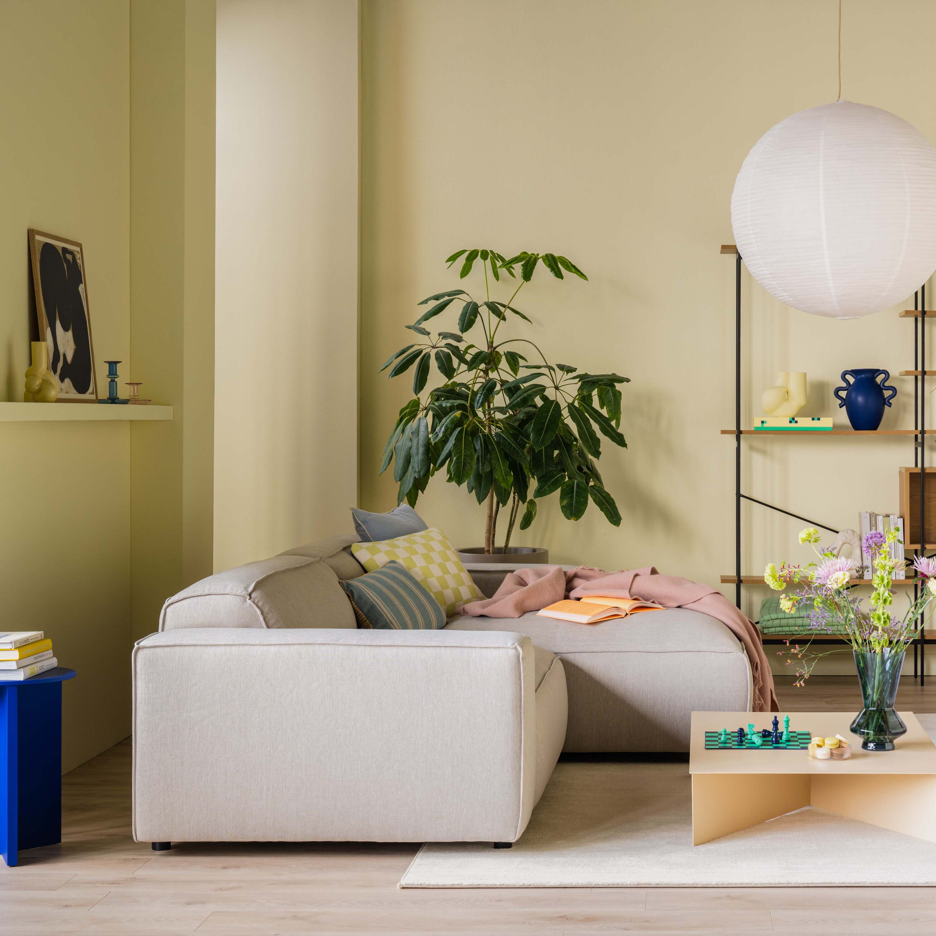 Blokker Chunky Hoekbank met Chaise Longue Rechts - Beige